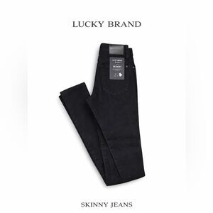 Lucky Brand Bridgette Skinny Jeans Black Size 2/26 NWT